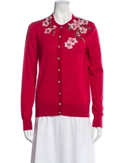 Pre-owned Dolce & Gabbana Virgin Wool Crew Neck Sweater In Multi