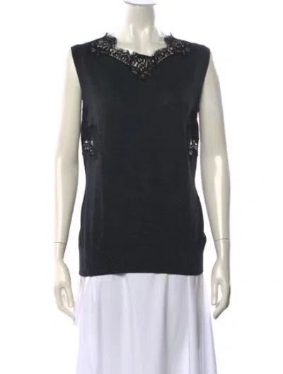 Pre-owned Dolce & Gabbana Virgin Wool Crew Neck Sweater W/ Tags In Black