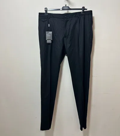 Dolce & Gabbana Virgin-wool Cropped Trousers In Black