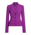 Dolce & Gabbana Virgin Wool Double Crêpe Blazer In Purple