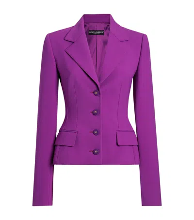 DOLCE & GABBANA VIRGIN WOOL DOUBLE CRÊPE BLAZER