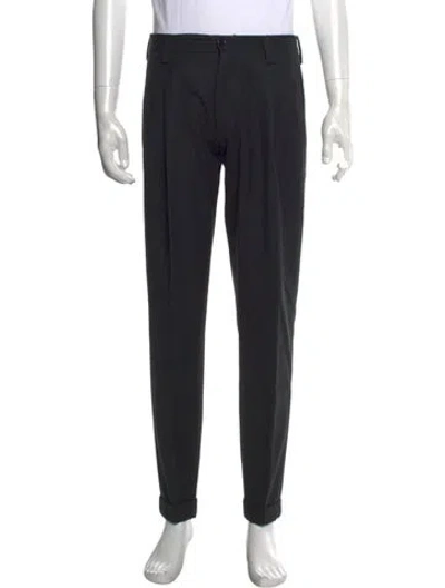 Pre-owned Dolce & Gabbana Virgin Wool Dress Pants In Black