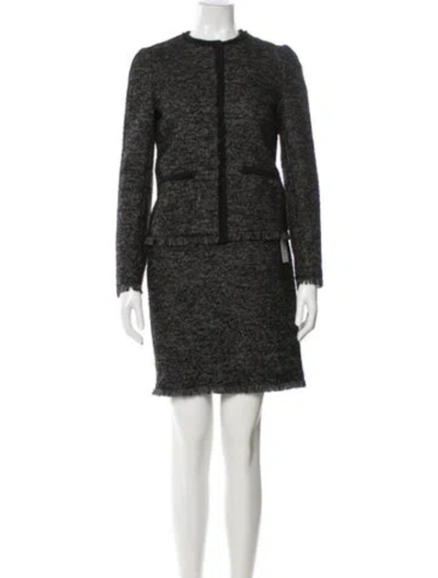Pre-owned Dolce & Gabbana Virgin Wool Dress Set In Black