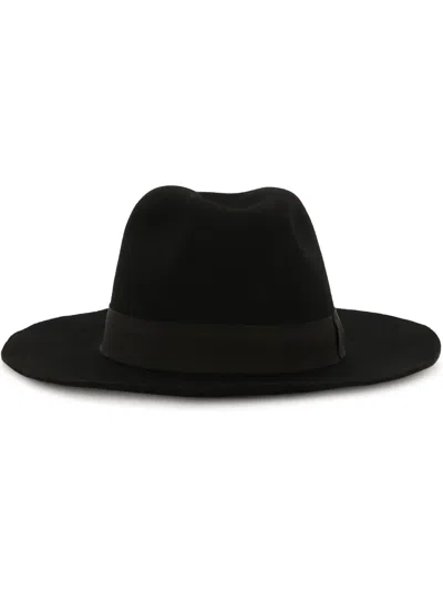 Dolce & Gabbana Wool Fedora Hat In Black