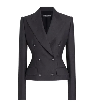 DOLCE & GABBANA VIRGIN WOOL FITTED BLAZER
