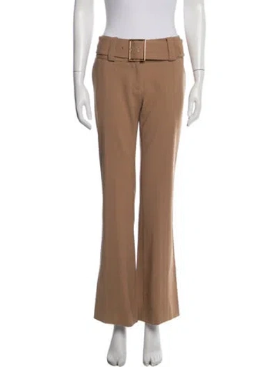 Pre-owned Dolce & Gabbana Virgin Wool Flared Pants In Neutral
