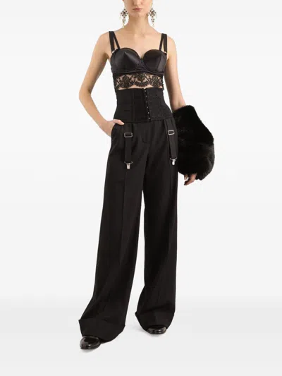 Dolce & Gabbana Virgin Wool Flared Trousers