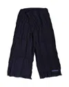 Dolce & Gabbana Virgin Wool Fringe Scarf In Navy