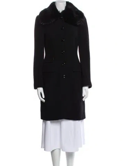Pre-owned Dolce & Gabbana Virgin Wool Fur Coat In Black
