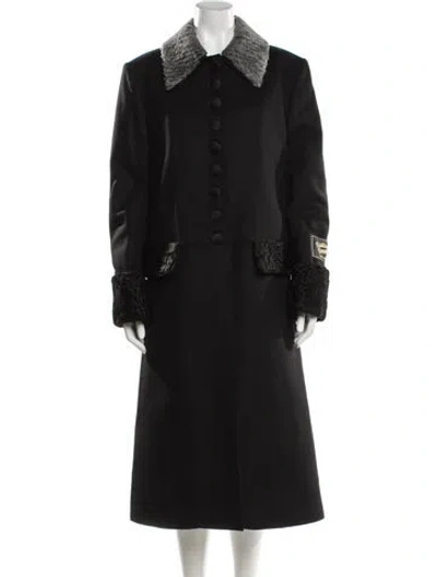 Pre-owned Dolce & Gabbana Virgin Wool Fur Coat In Black