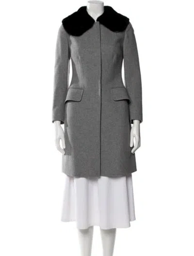 Pre-owned Dolce & Gabbana Virgin Wool Fur Coat In Gray