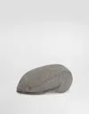 Dolce & Gabbana Virgin Wool Glen Plaid Flat Cap In Black