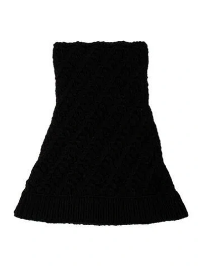Pre-owned Dolce & Gabbana Virgin Wool Infinity Scarf In Black