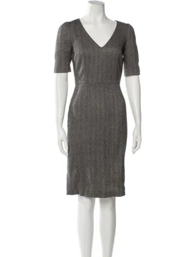 Pre-owned Dolce & Gabbana Virgin Wool Knee-length Dress In Black