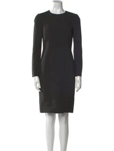 Pre-owned Dolce & Gabbana Virgin Wool Knee-length Dress In Black