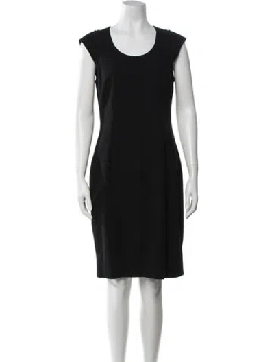 Pre-owned Dolce & Gabbana Virgin Wool Knee-length Dress In Black