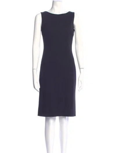 Pre-owned Dolce & Gabbana Virgin Wool Knee-length Dress In Blue
