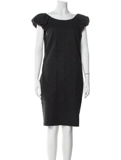 Pre-owned Dolce & Gabbana Virgin Wool Knee-length Dress In Gray
