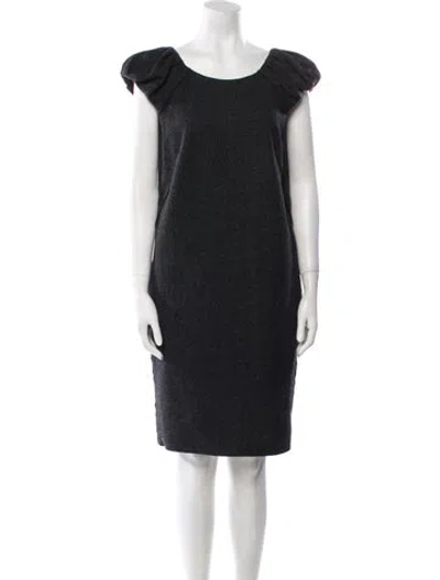 Pre-owned Dolce & Gabbana Virgin Wool Knee-length Dress In Gray
