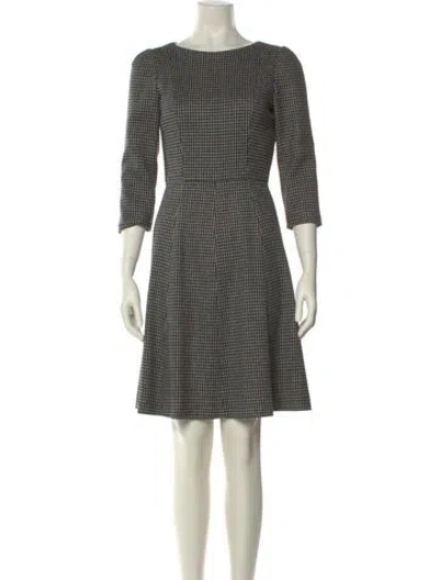Pre-owned Dolce & Gabbana Virgin Wool Knee-length Dress In Gray