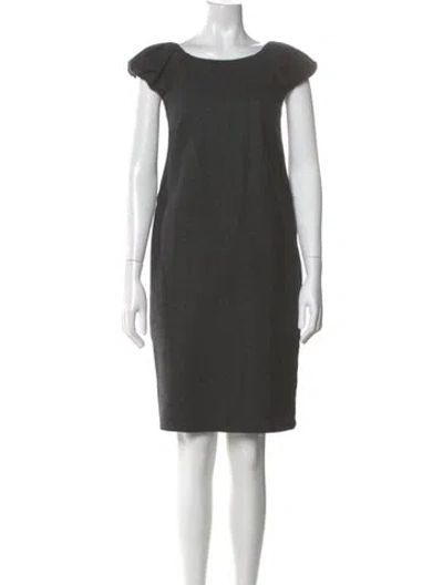 Pre-owned Dolce & Gabbana Virgin Wool Knee-length Dress In Gray