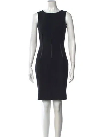 Pre-owned Dolce & Gabbana Virgin Wool Knee-length Dress In Gray