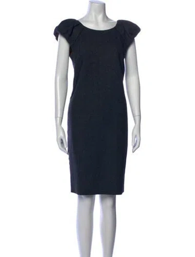 Pre-owned Dolce & Gabbana Virgin Wool Knee-length Dress In Gray