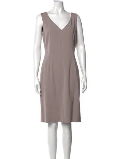 Pre-owned Dolce & Gabbana Virgin Wool Knee-length Dress In Neutrals