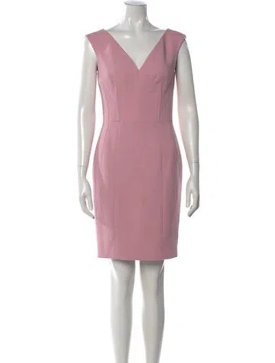 Pre-owned Dolce & Gabbana Virgin Wool Knee-length Dress In Pink