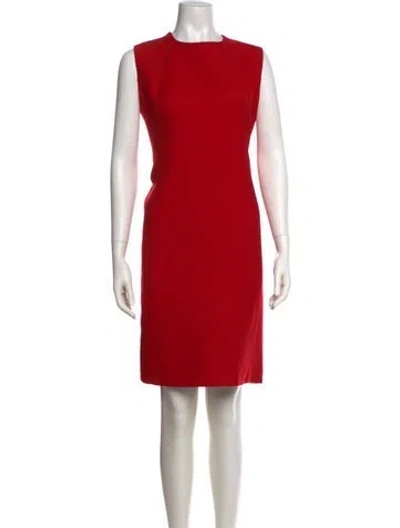 Pre-owned Dolce & Gabbana Virgin Wool Knee-length Dress In Red