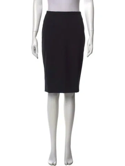 Pre-owned Dolce & Gabbana Virgin Wool Knee-length Skirt In Black