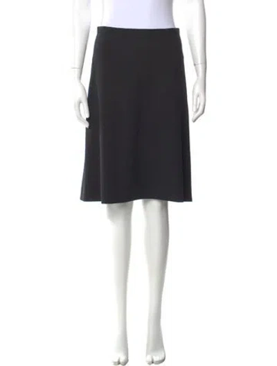 Pre-owned Dolce & Gabbana Virgin Wool Knee-length Skirt In Black
