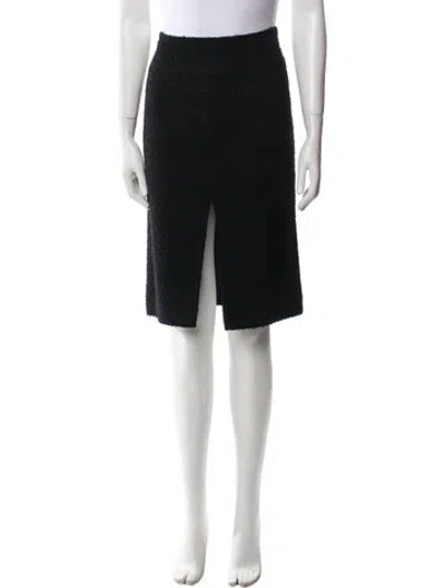 Pre-owned Dolce & Gabbana Virgin Wool Knee-length Skirt In Black