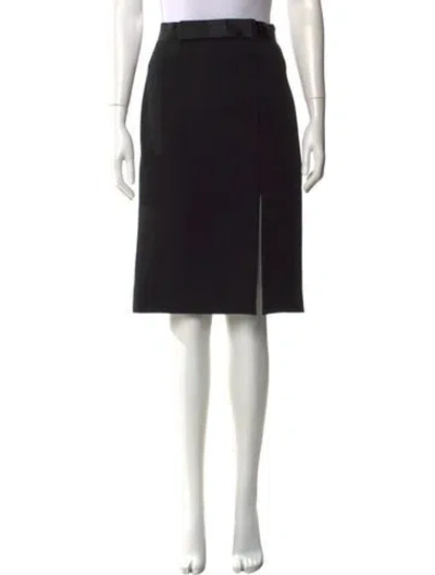 Pre-owned Dolce & Gabbana Virgin Wool Knee-length Skirt In Black
