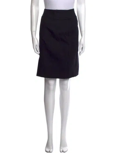 Pre-owned Dolce & Gabbana Virgin Wool Knee-length Skirt In Black