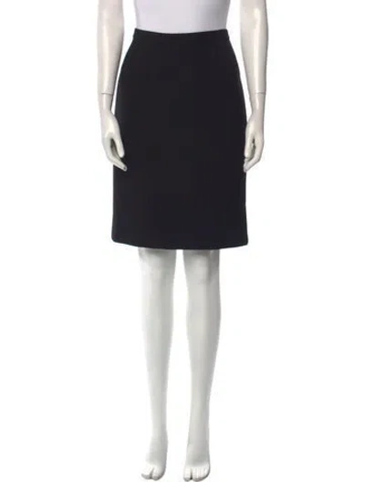 Pre-owned Dolce & Gabbana Virgin Wool Knee-length Skirt In Black
