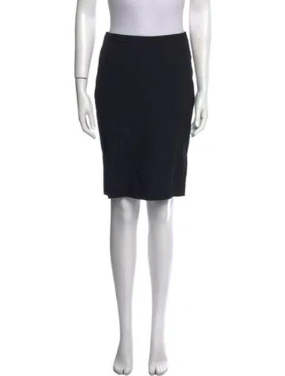 Pre-owned Dolce & Gabbana Virgin Wool Knee-length Skirt In Black