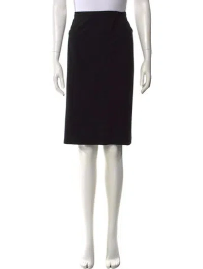 Pre-owned Dolce & Gabbana Virgin Wool Knee-length Skirt In Black
