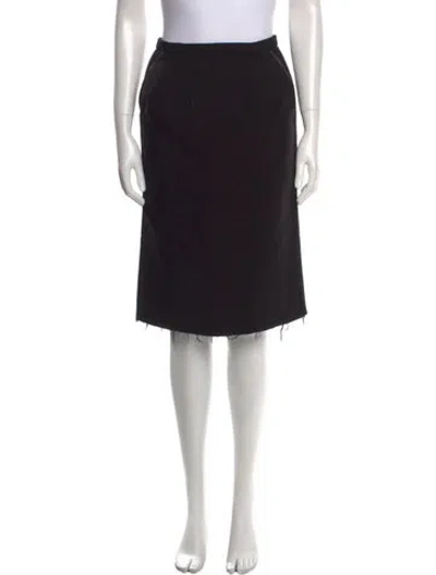 Pre-owned Dolce & Gabbana Virgin Wool Knee-length Skirt In Black