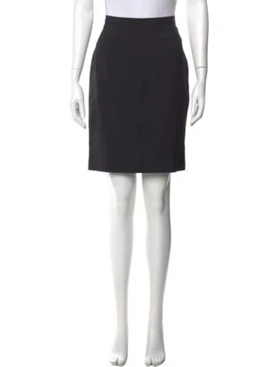Pre-owned Dolce & Gabbana Virgin Wool Knee-length Skirt In Black