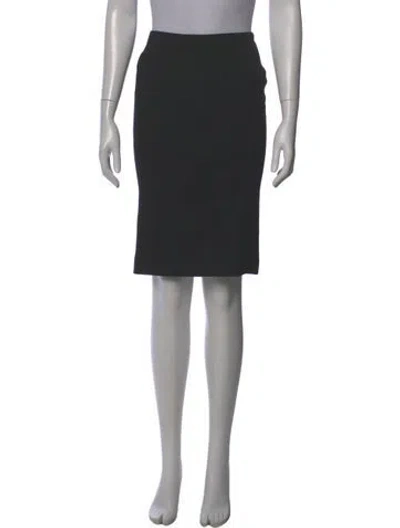 Pre-owned Dolce & Gabbana Virgin Wool Knee-length Skirt In Black
