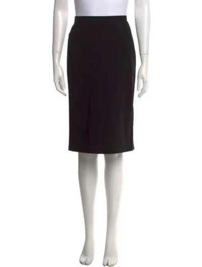 Pre-owned Dolce & Gabbana Virgin Wool Knee-length Skirt In Black