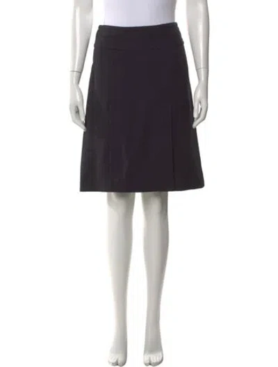 Pre-owned Dolce & Gabbana Virgin Wool Knee-length Skirt In Black