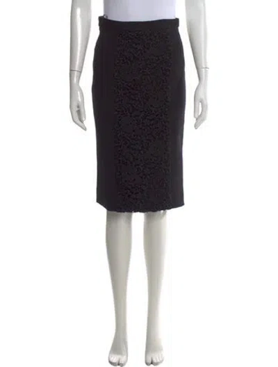 Pre-owned Dolce & Gabbana Virgin Wool Knee-length Skirt In Black