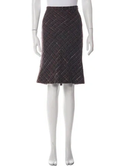 Pre-owned Dolce & Gabbana Virgin Wool Knee-length Skirt In Black