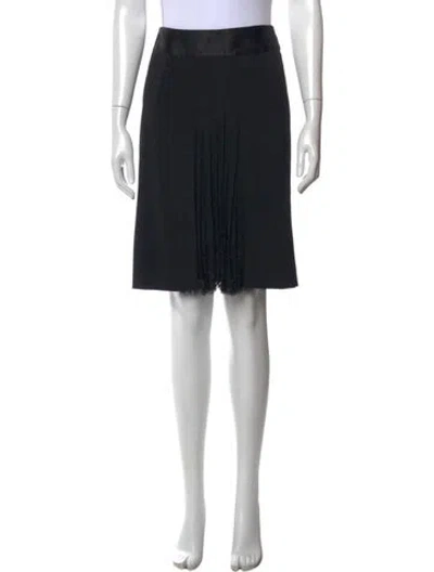 Pre-owned Dolce & Gabbana Virgin Wool Knee-length Skirt In Black