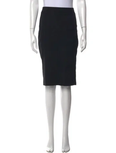 Pre-owned Dolce & Gabbana Virgin Wool Knee-length Skirt In Black