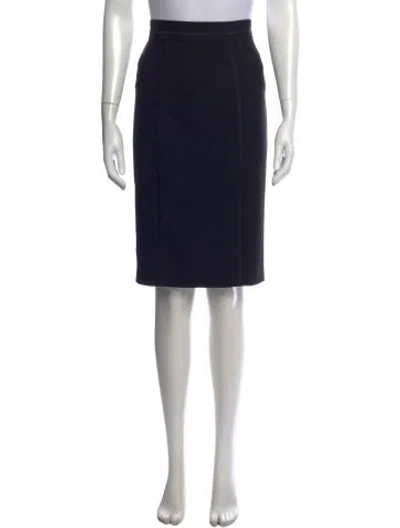 Pre-owned Dolce & Gabbana Virgin Wool Knee-length Skirt In Black
