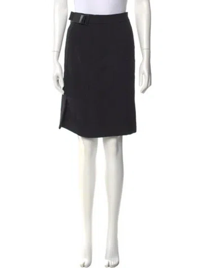 Pre-owned Dolce & Gabbana Virgin Wool Knee-length Skirt In Blue