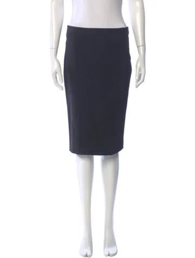 Pre-owned Dolce & Gabbana Virgin Wool Knee-length Skirt In Blue